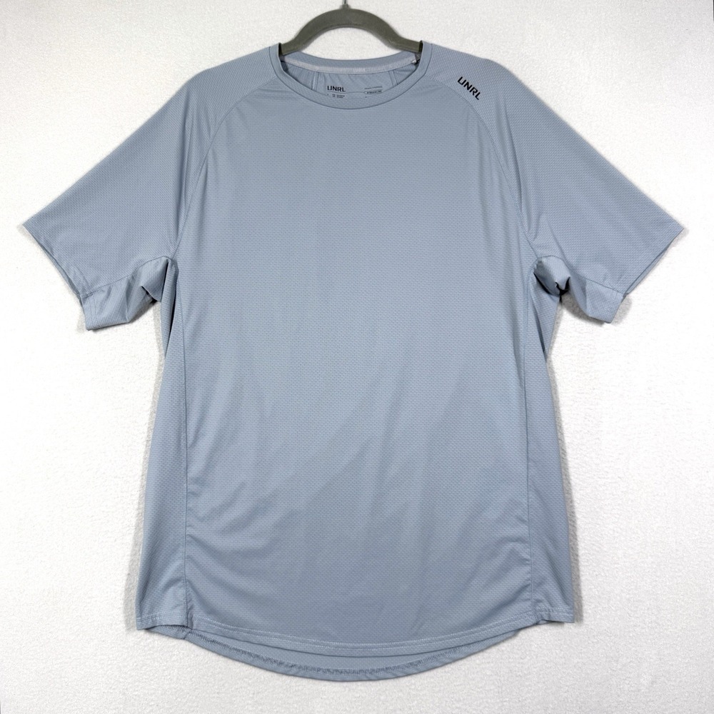 UNRL Shirt Mens Medium Streamline Short Sleeve Performance Athletic Tee Grey